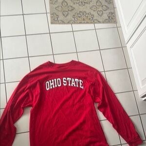 Champion Red Ohio State Long Sleeve Tee